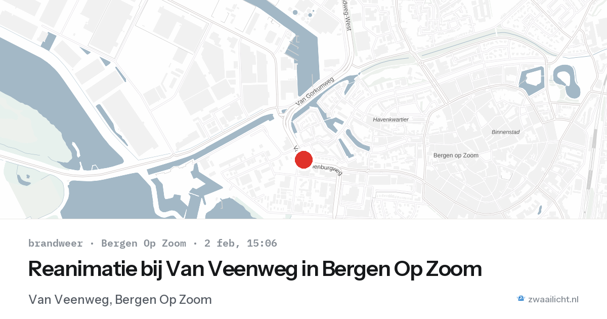 Reanimatie bij Van Veenweg in Bergen Op Zoom — 2 feb 2026