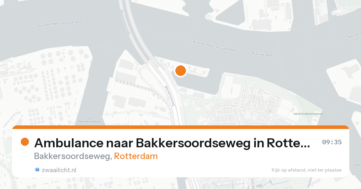 Ambulance naar Bakkersoordseweg in Rotterdam — 10 jul 2026