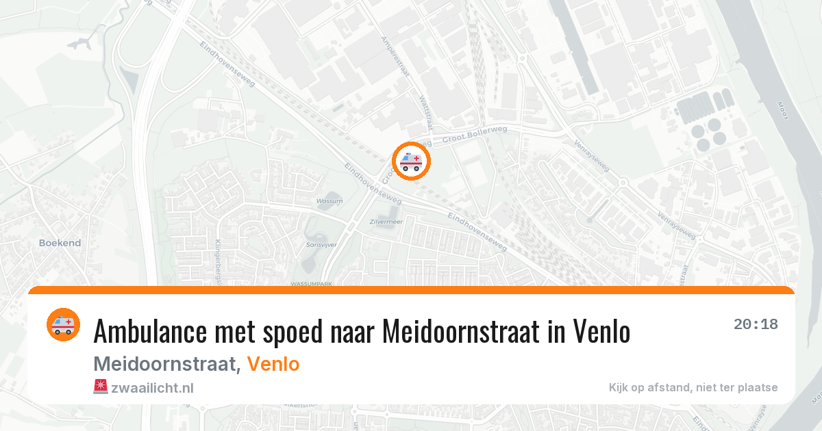 Ambulance met spoed naar Meidoornstraat in Venlo — 7 jun 2026
