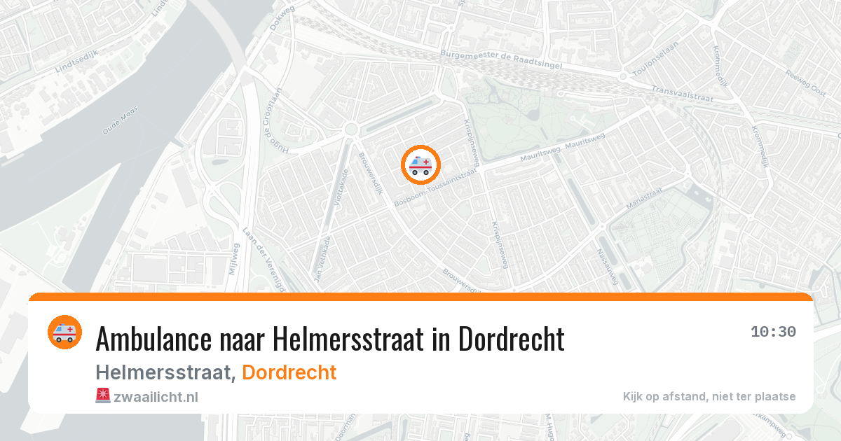 Ambulance naar Helmersstraat in Dordrecht — 24 mei 2026