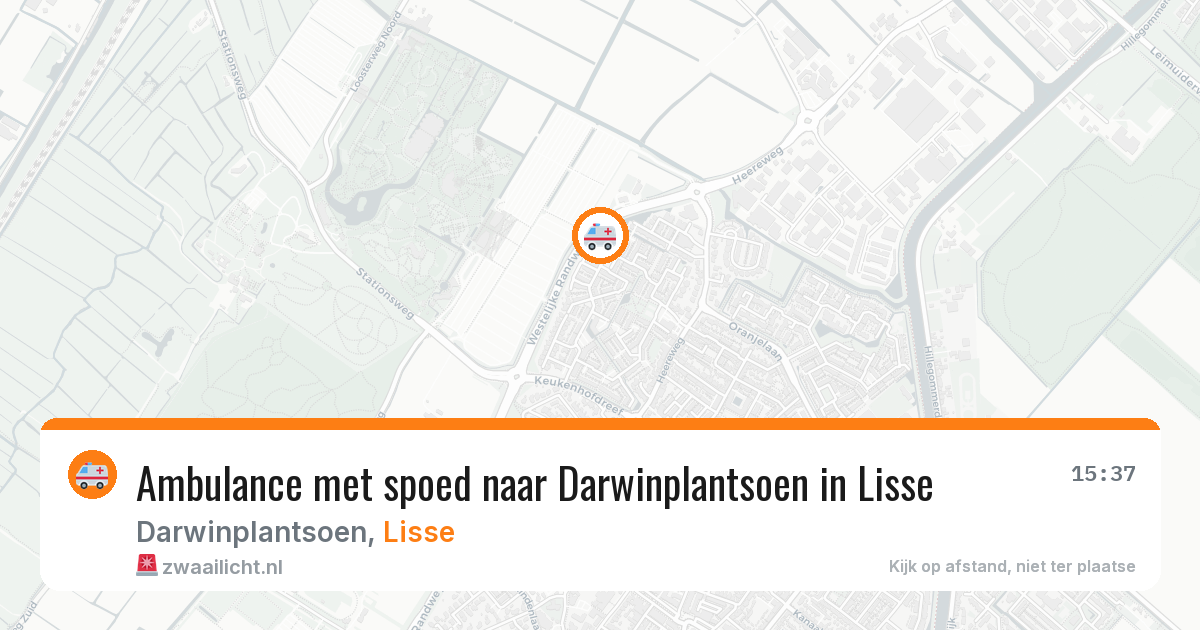 Ambulance met spoed naar Darwinplantsoen in Lisse — 2 jul 2026