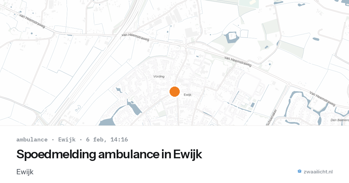 Spoedmelding ambulance in Ewijk — 6 feb 2026
