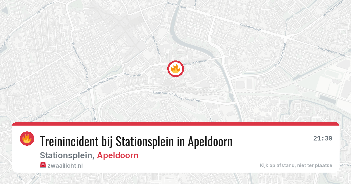 Treinincident bij Stationsplein in Apeldoorn — 18 jun 2026