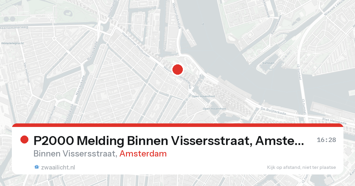 P2000 Melding Binnen Vissersstraat, Amsterdam — 30 jan 2026