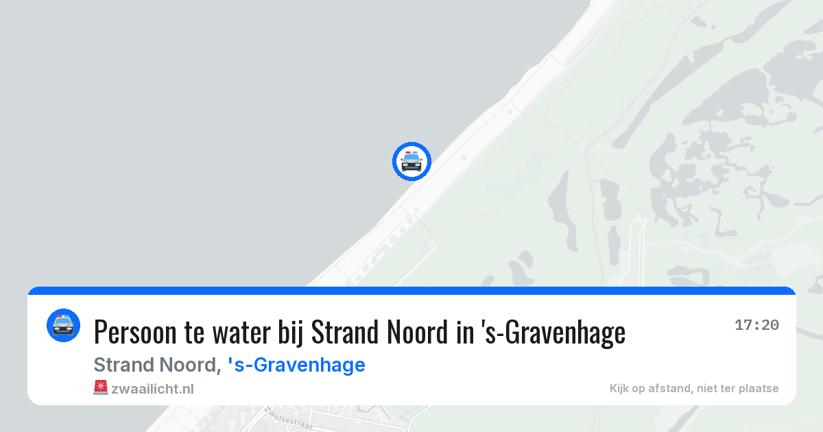 Persoon te water bij Strand Noord in 's-Gravenhage — 5 aug 2026