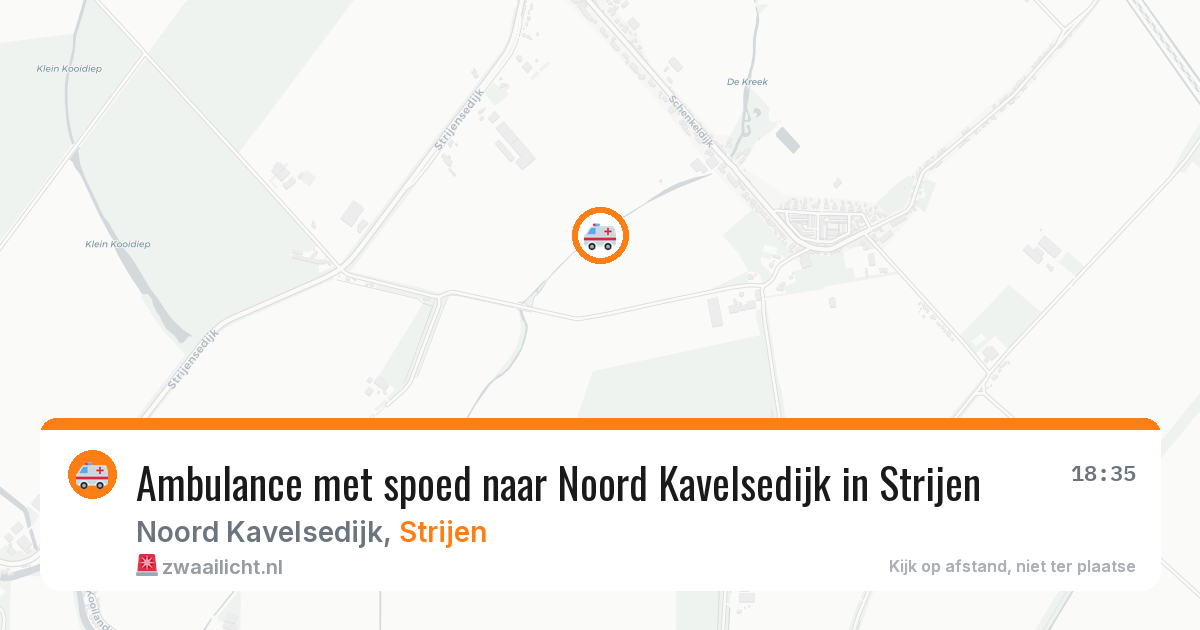 Ambulance met spoed naar Noord Kavelsedijk in Strijen — 25 feb 2026