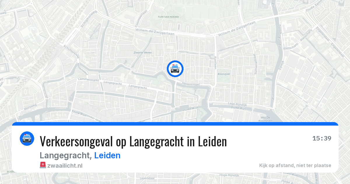 Verkeersongeval op Langegracht in Leiden — 1 jun 2026