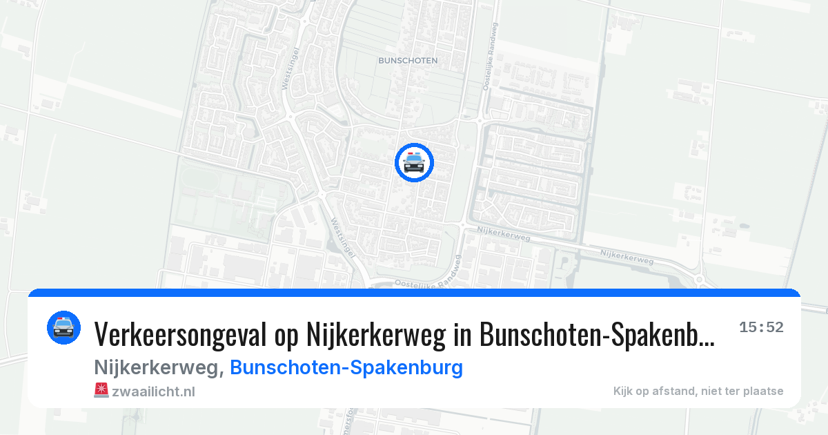 Verkeersongeval op Nijkerkerweg in Bunschoten-Spakenburg — 26 apr 2026