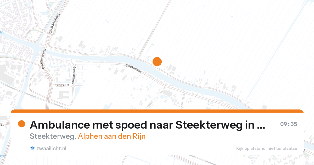 Ambulance met spoed naar Steekterweg in Alphen aan den Rijn — 28 aug 2026