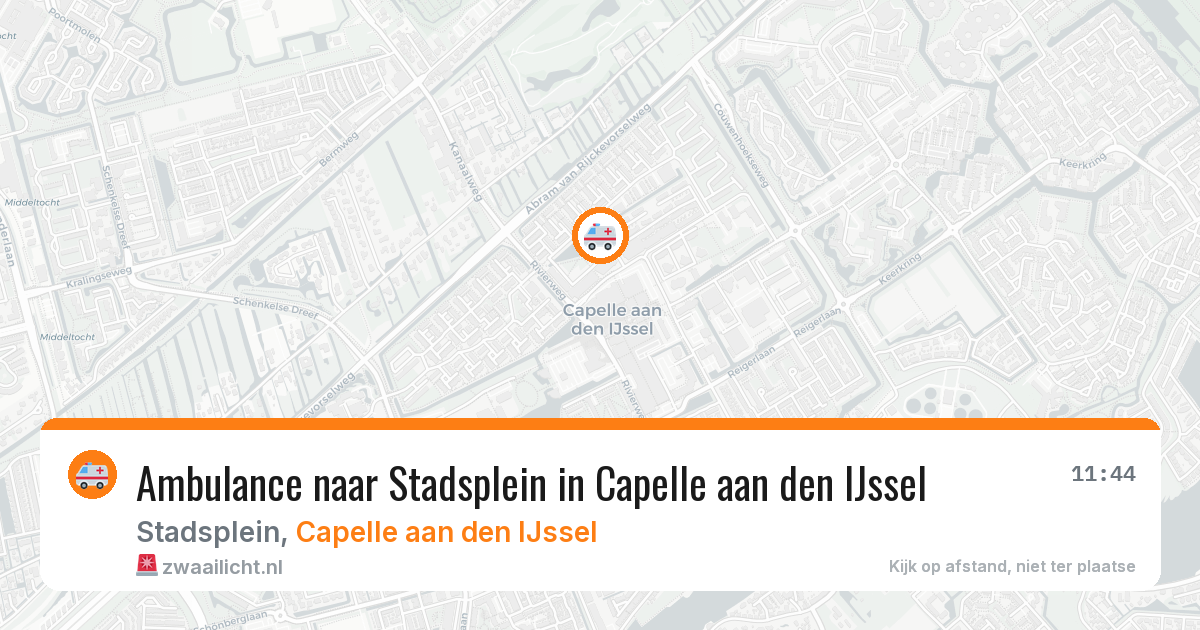 Ambulance naar Stadsplein in Capelle aan den IJssel — 13 aug 2026