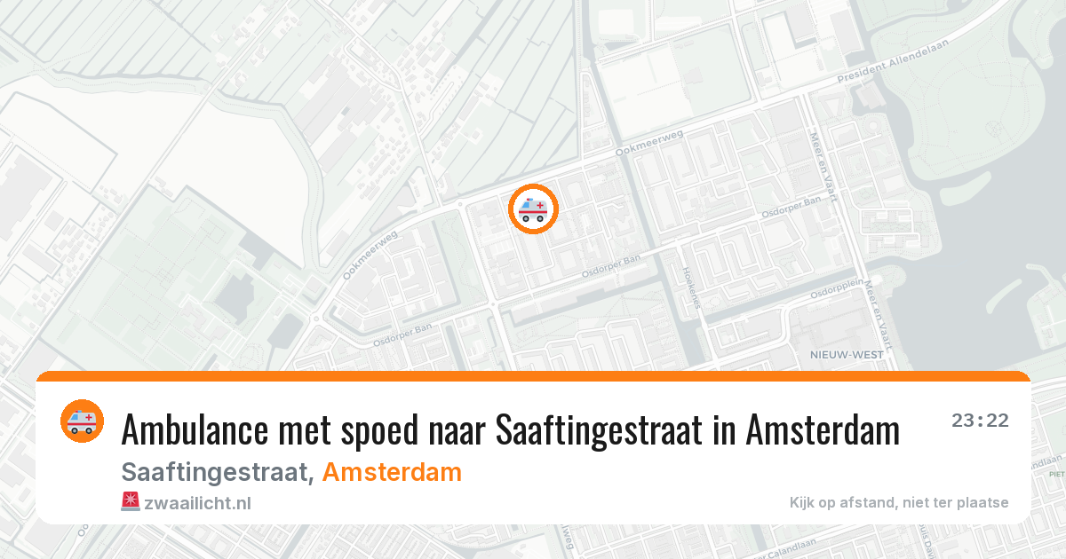 Ambulance met spoed naar Saaftingestraat in Amsterdam — 28 mei 2026