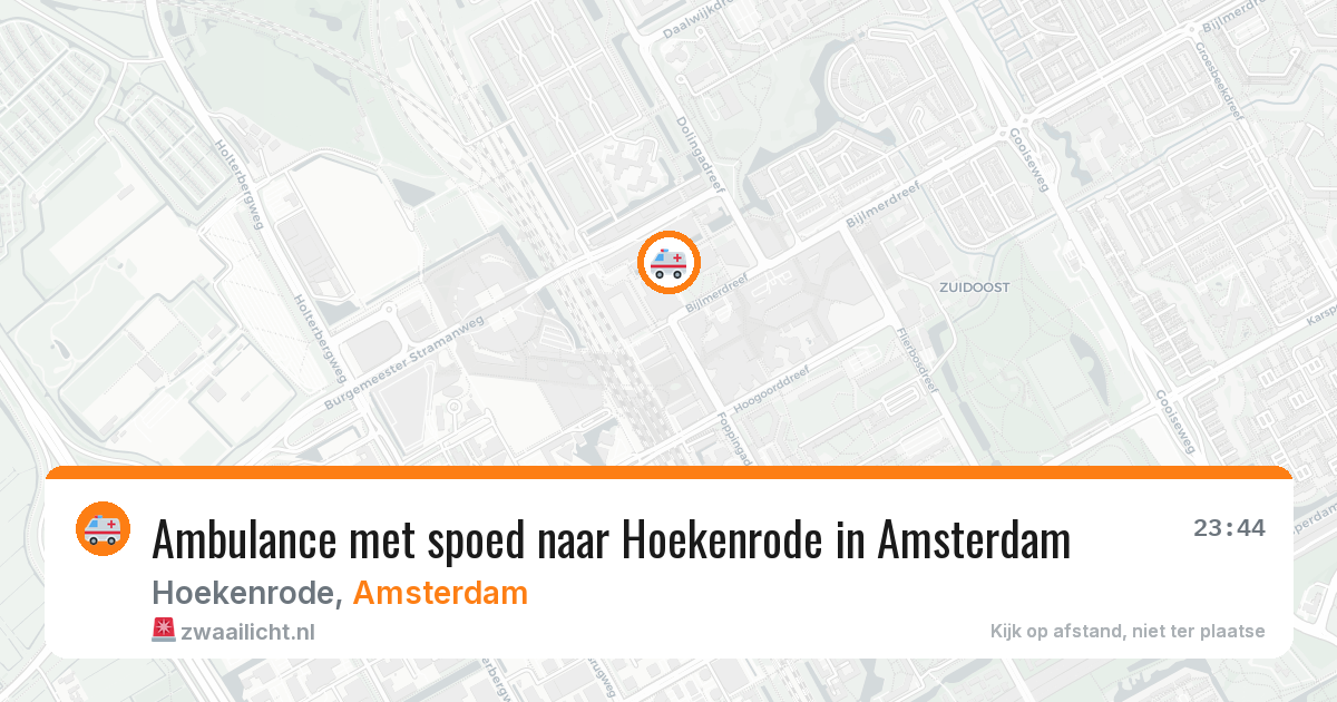 Ambulance met spoed naar Hoekenrode in Amsterdam — 3 apr 2026