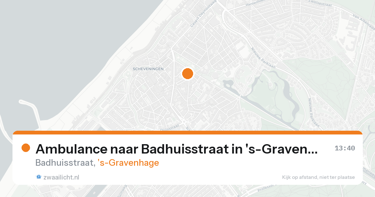 Ambulance naar Badhuisstraat in 's-Gravenhage — 17 aug 2026