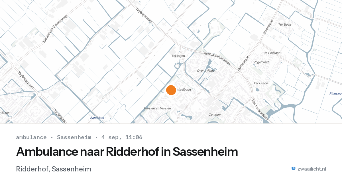 Ambulance naar Ridderhof in Sassenheim — 4 sep 2026