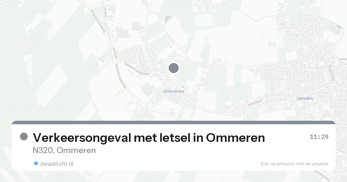 Verkeersongeval met letsel in Ommeren — 1 aug 2026