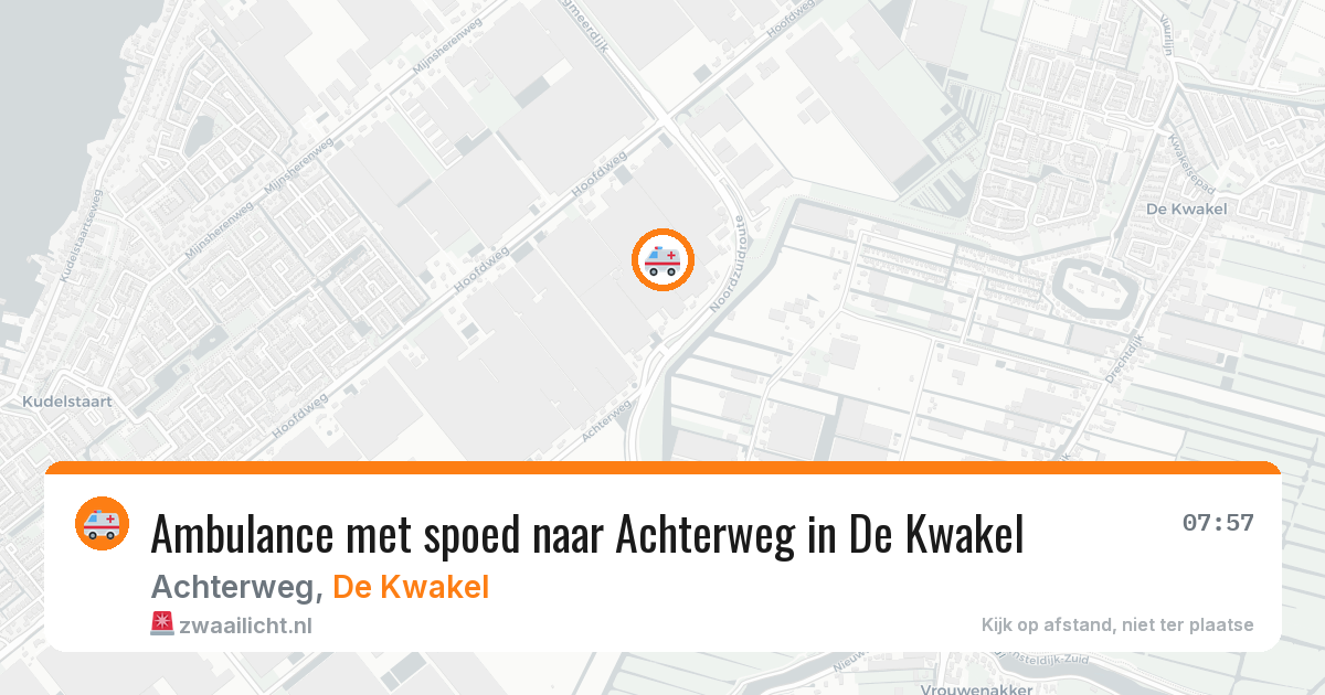 Ambulance met spoed naar Achterweg in De Kwakel — 20 mrt 2026