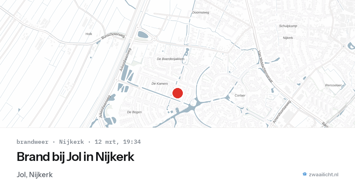 Brand bij Jol in Nijkerk — 12 mrt 2026