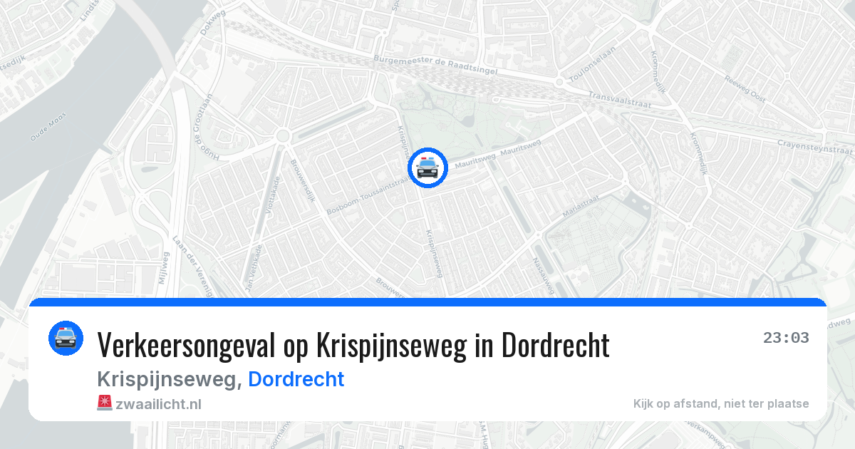 Verkeersongeval op Krispijnseweg in Dordrecht — 20 mrt 2026