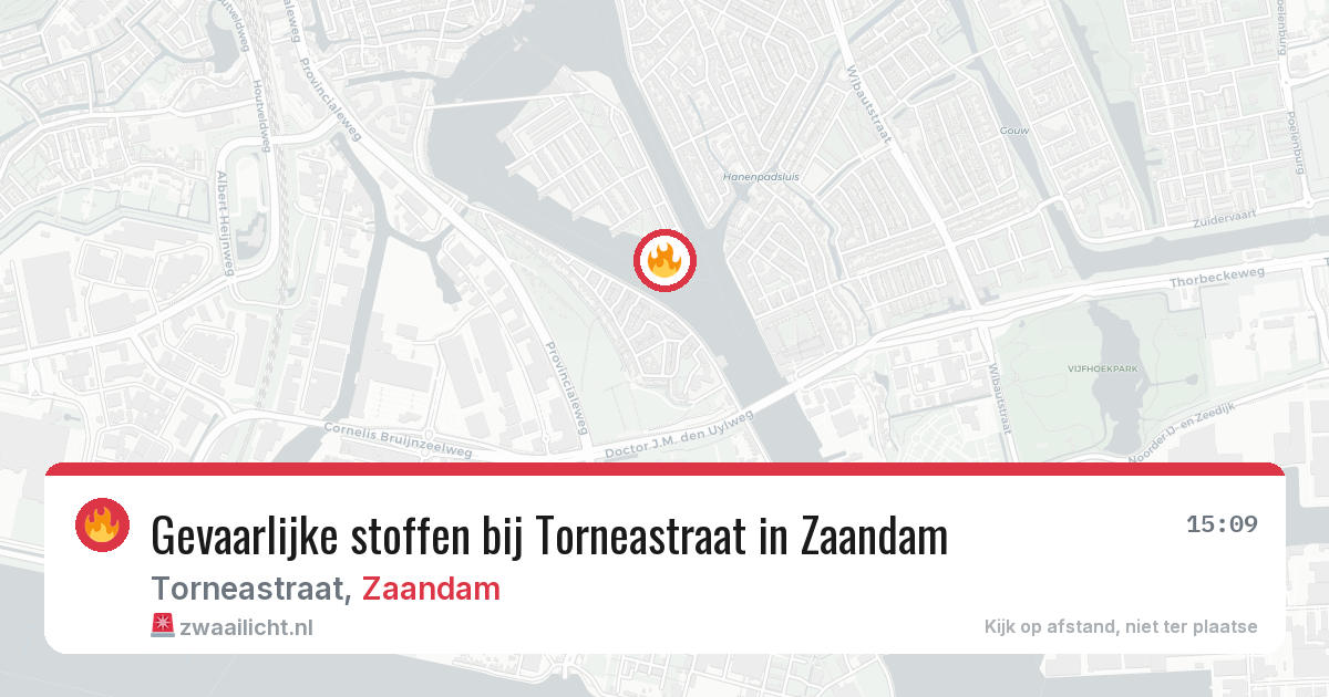 Gevaarlijke stoffen bij Torneastraat in Zaandam — 26 mrt 2026