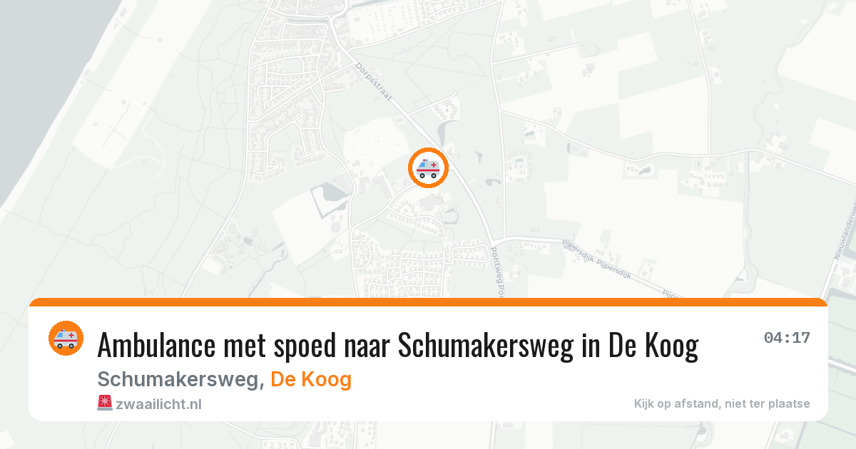 Ambulance met spoed naar Schumakersweg in De Koog — 5 jun 2026