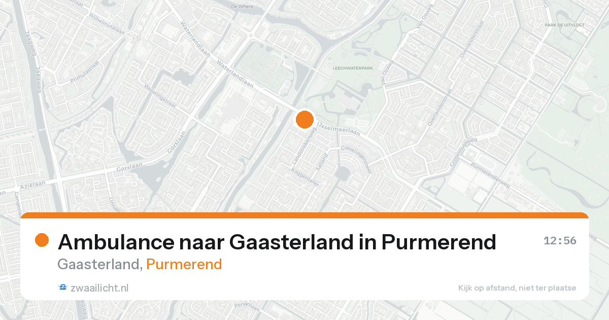Ambulance naar Gaasterland in Purmerend — 7 jun 2026