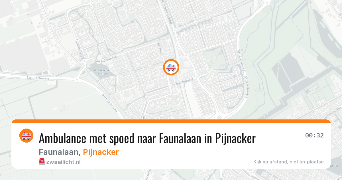 Ambulance met spoed naar Faunalaan in Pijnacker — 20 jun 2026