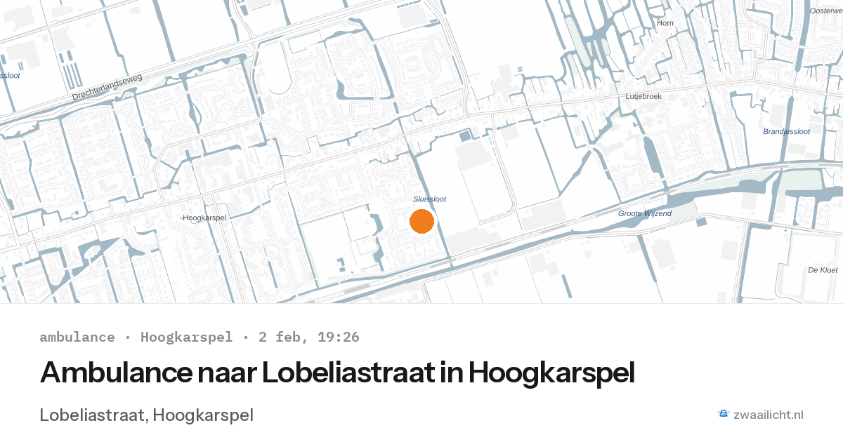 Ambulance naar Lobeliastraat in Hoogkarspel — 2 feb 2026