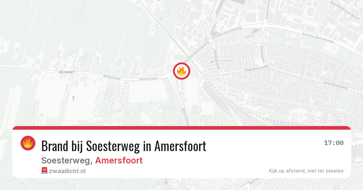Brand bij Soesterweg in Amersfoort — 15 apr 2026