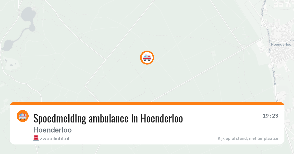 Spoedmelding ambulance in Hoenderloo — 2 apr 2026