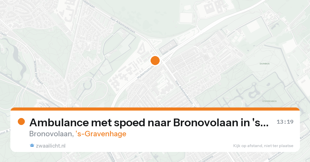 Ambulance met spoed naar Bronovolaan in 's-Gravenhage — 5 mei 2026