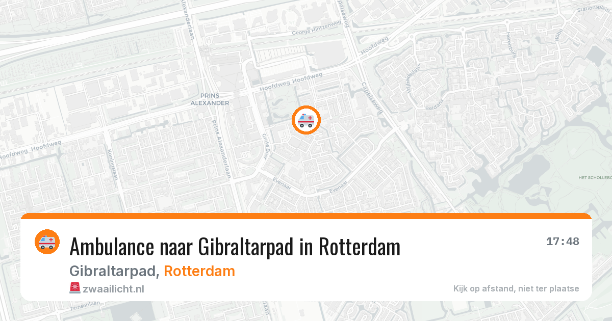 Ambulance naar Gibraltarpad in Rotterdam — 9 aug 2026