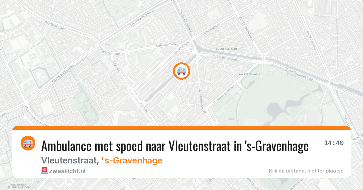 Ambulance met spoed naar Vleutenstraat in 's-Gravenhage — 23 apr 2026