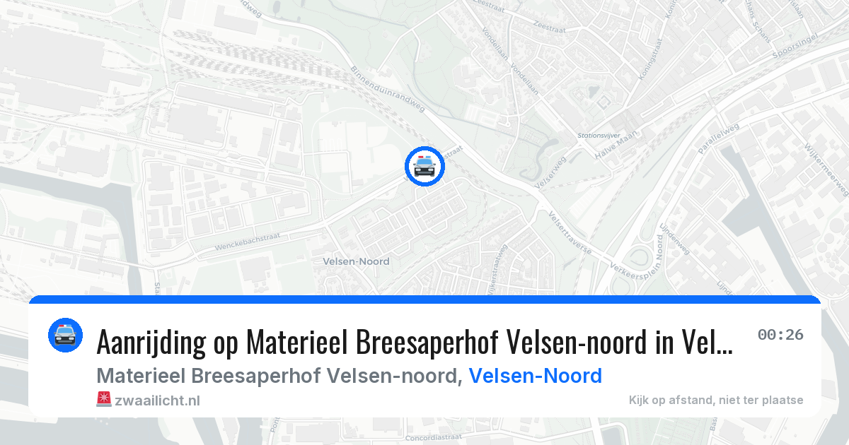 Aanrijding op Materieel Breesaperhof Velsen-noord in Velsen-Noord — 8 aug 2026