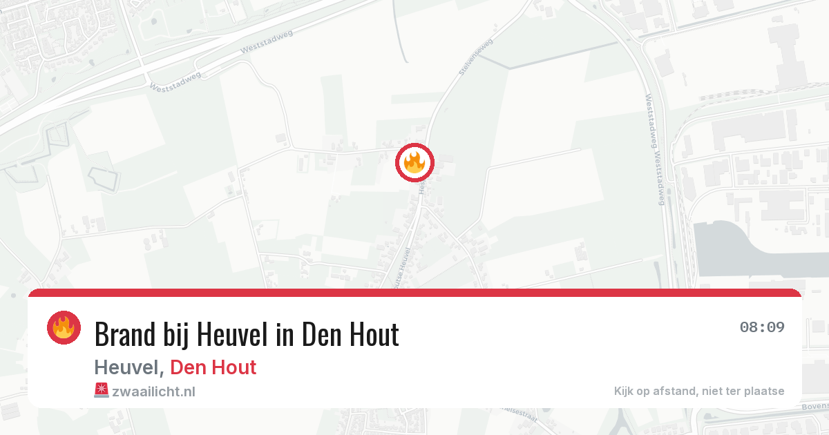 Brand bij Heuvel in Den Hout — 23 jun 2026
