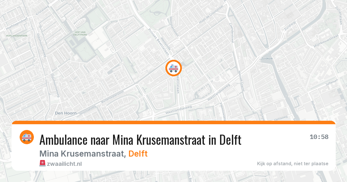Ambulance naar Mina Krusemanstraat in Delft — 25 feb 2026