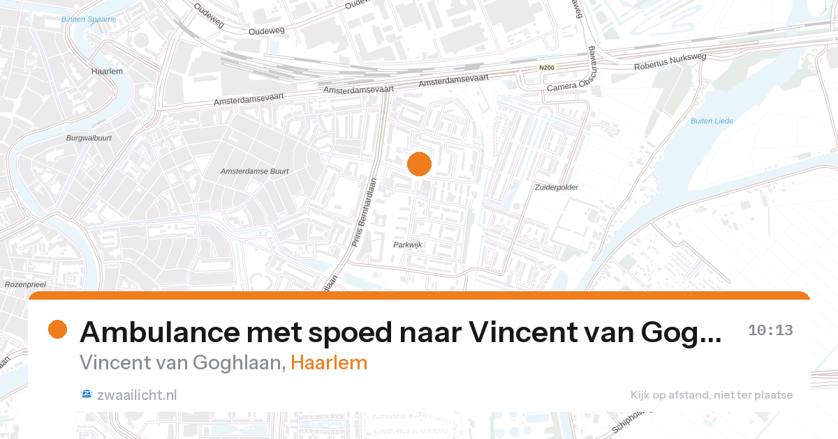 Ambulance met spoed naar Vincent van Goghlaan in Haarlem — 14 jun 2026