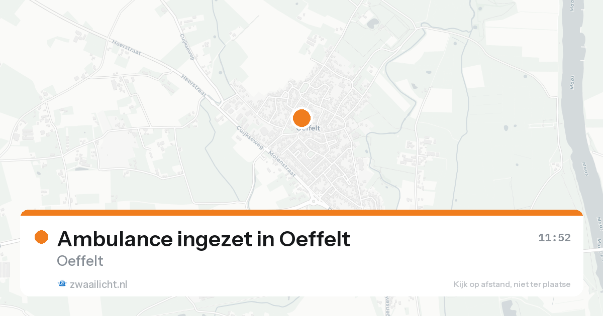 Ambulance ingezet in Oeffelt — 12 aug 2026