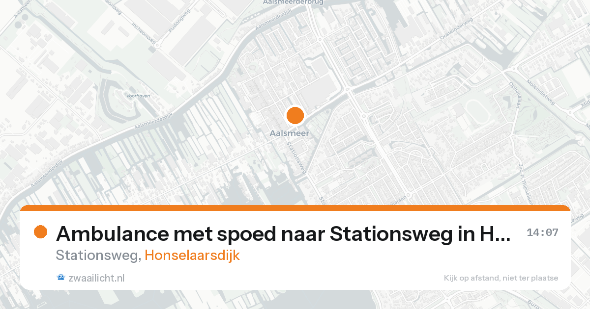 Ambulance met spoed naar Stationsweg in Honselaarsdijk — 22 aug 2026