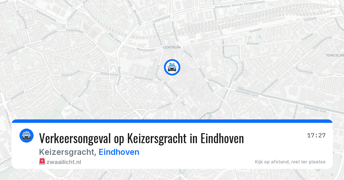 Verkeersongeval op Keizersgracht in Eindhoven — 26 mei 2026