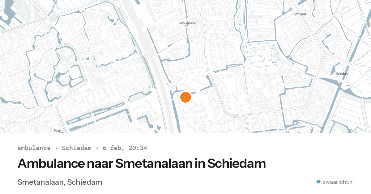 Ambulance naar Smetanalaan in Schiedam — 6 feb 2026