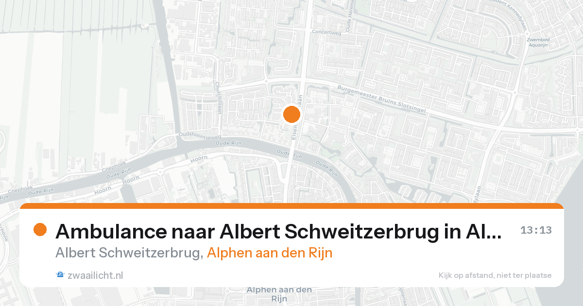 Ambulance naar Albert Schweitzerbrug in Alphen aan den Rijn — 11 jun 2026