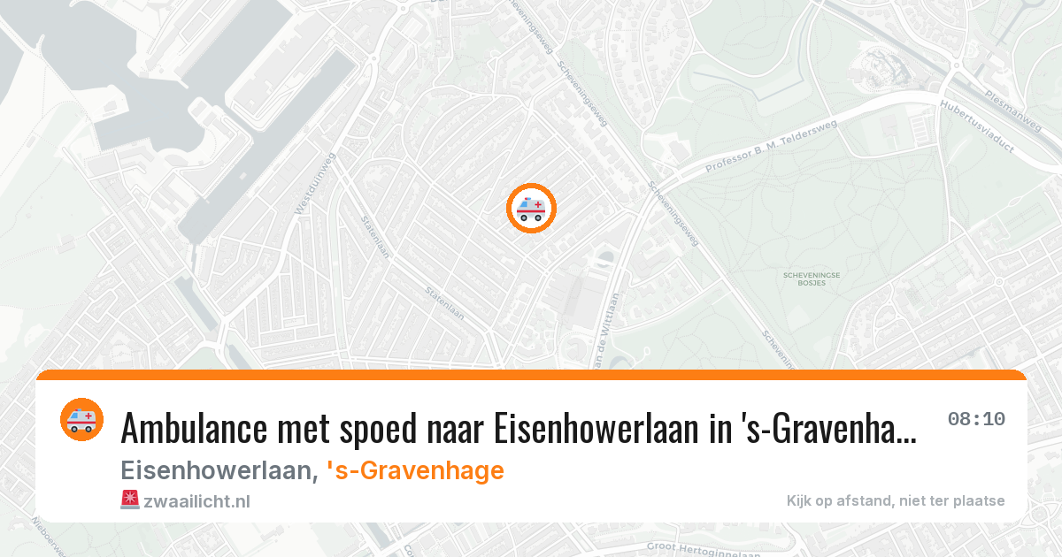 Ambulance met spoed naar Eisenhowerlaan in 's-Gravenhage — 24 mrt 2026