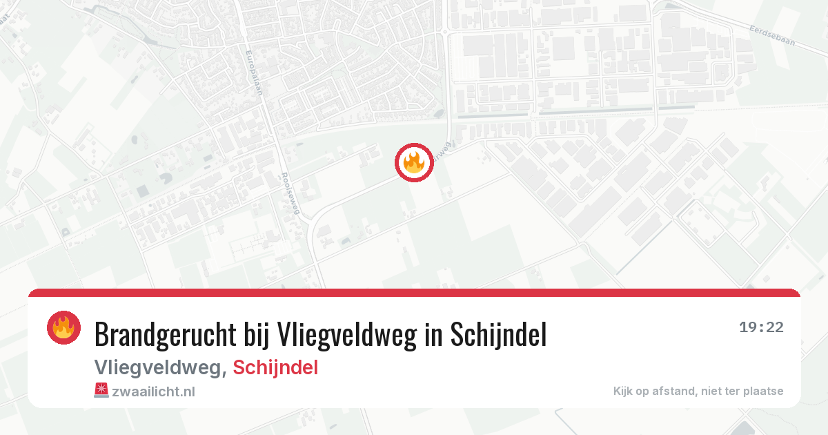 Brandgerucht bij Vliegveldweg in Schijndel — 20 jun 2026