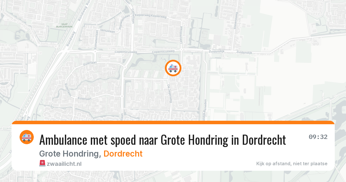 Ambulance met spoed naar Grote Hondring in Dordrecht — 27 mrt 2026
