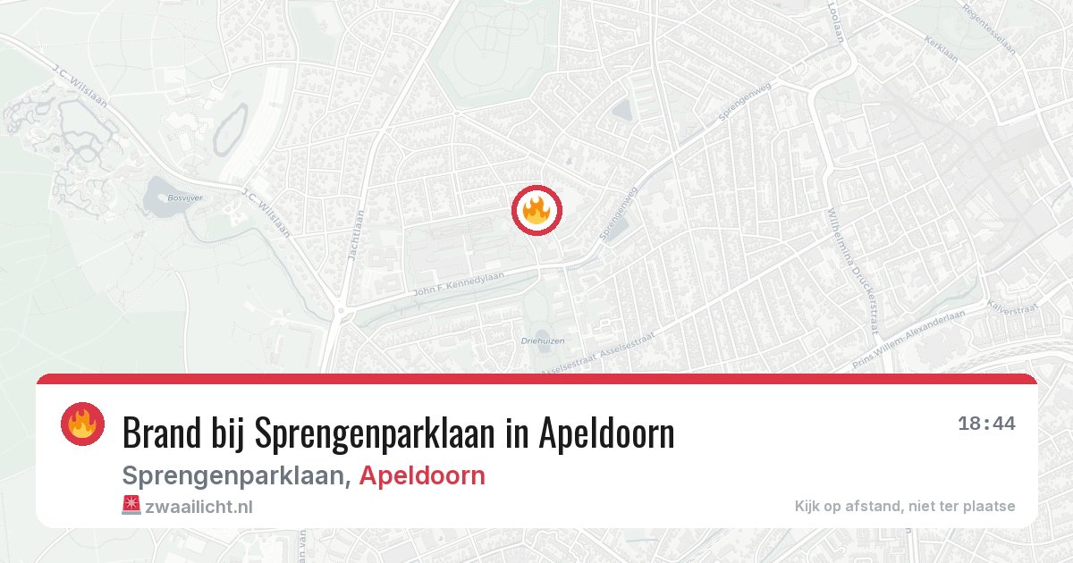 Brand bij Sprengenparklaan in Apeldoorn — 11 mei 2026