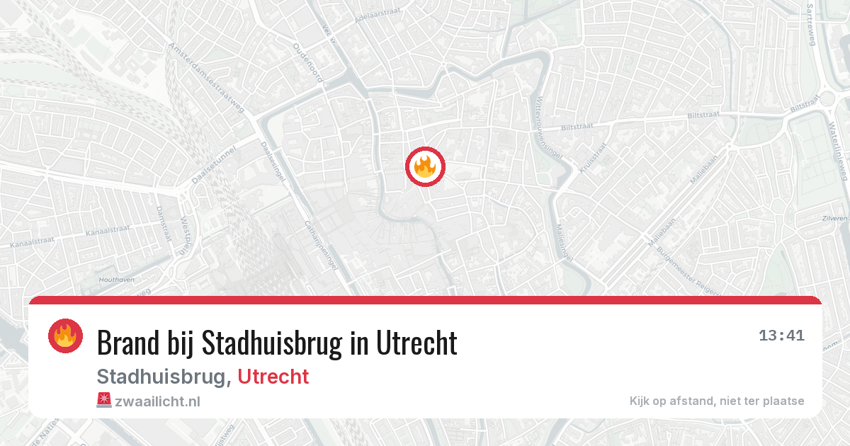 Brand bij Stadhuisbrug in Utrecht — 7 jul 2026