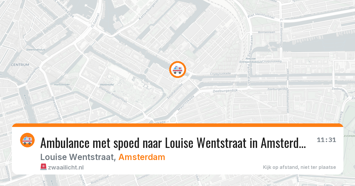 Ambulance met spoed naar Louise Wentstraat in Amsterdam — 25 mrt 2026