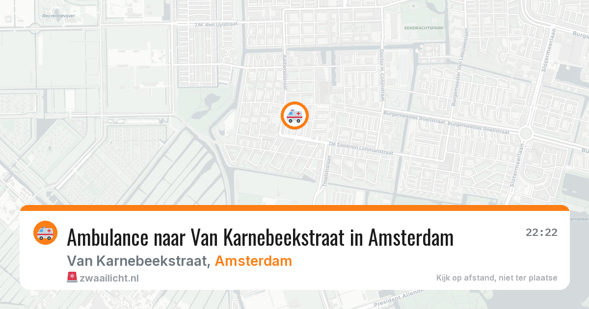 Ambulance naar Van Karnebeekstraat in Amsterdam — 8 jul 2026