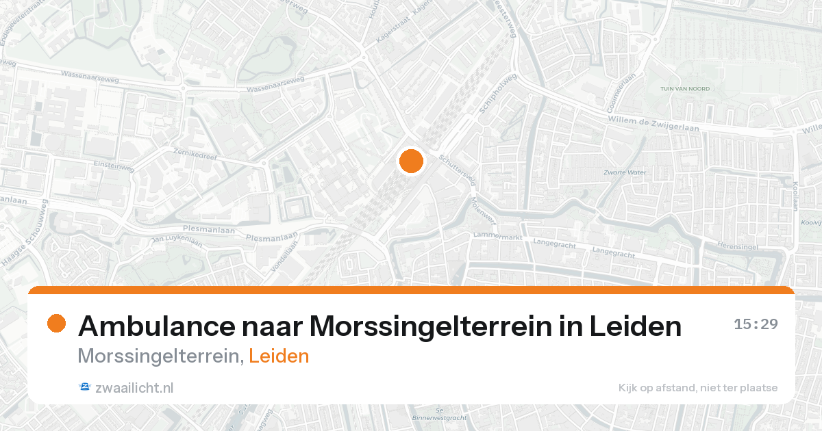 Ambulance naar Morssingelterrein in Leiden — 22 aug 2026