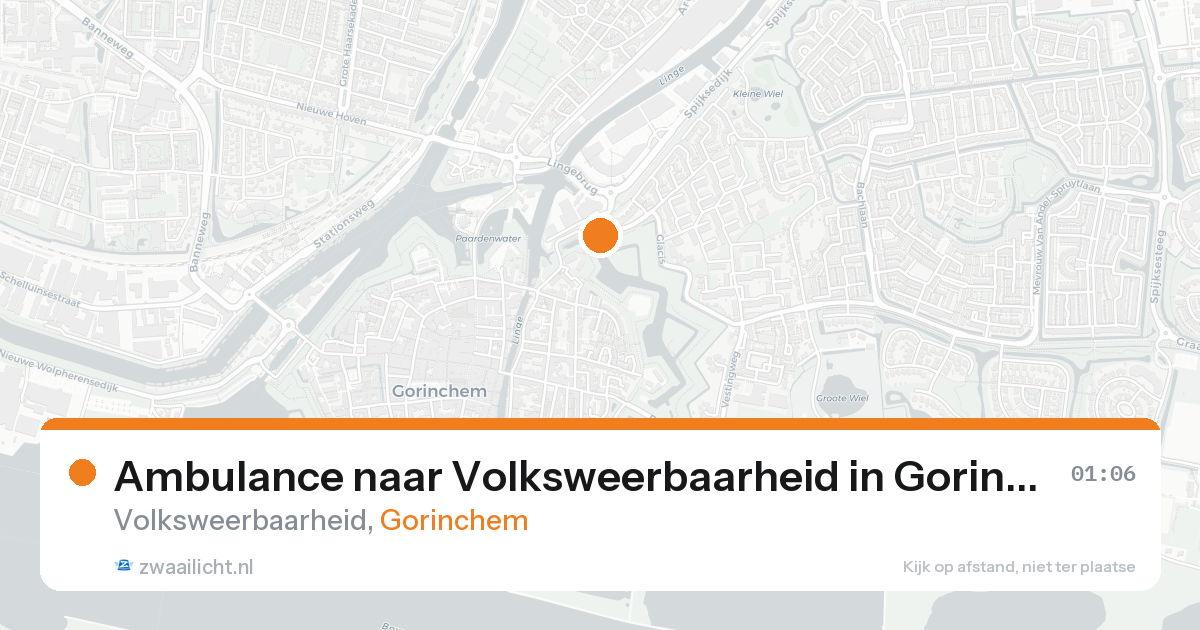 Ambulance naar Volksweerbaarheid in Gorinchem — 23 aug 2026